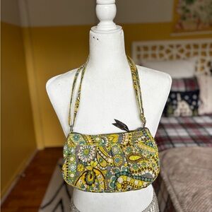 Vera Bradley Yellow and Green Patterned Shoulder Bag